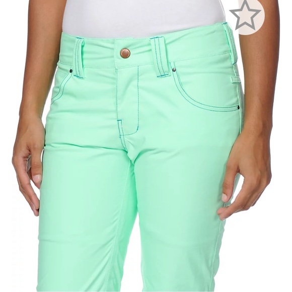 Aperture Kaleidoscope Mint 10K Stretch Snowboard Pants - Picture 4 of 12